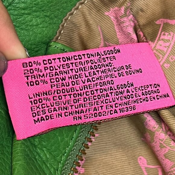 Vintage Y2K Rare Juicy Couture Pink and Green Tote Bag Purse - Picture 12 of 15